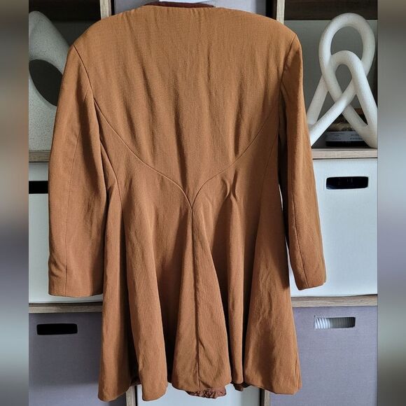 Basile Made in Italy Rust Orange Long Coat size Small - Picture 12 of 14